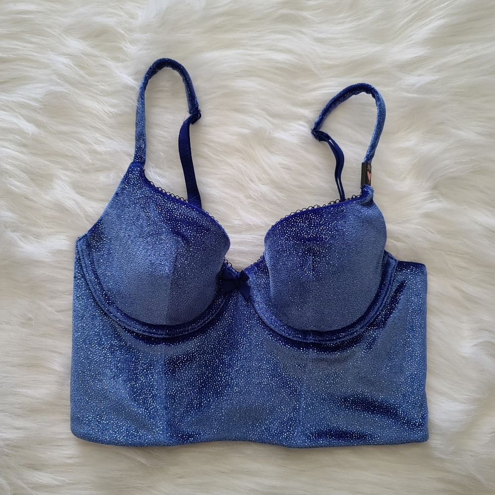 VS Body By Victoria Blue Sparkle Bra 30C